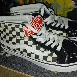 Vans SK8 Mid Black & White Checkerboard